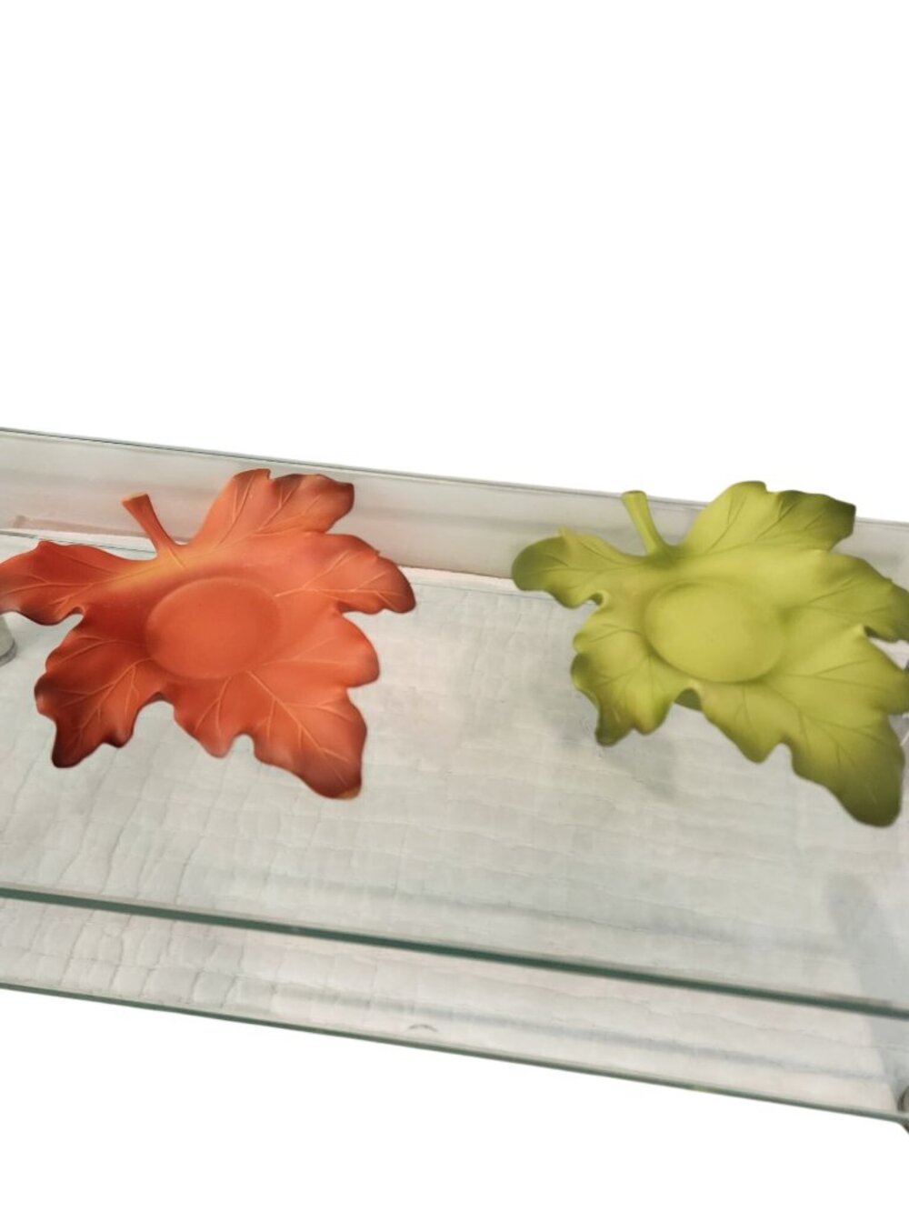 PartyLite Whispering Leaves Votive Tealight Holders Set of 2